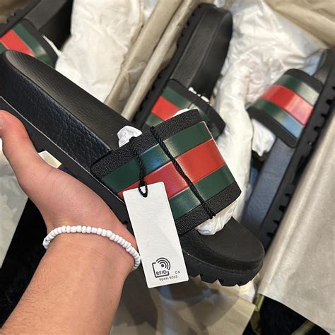 diqmond gucci slides|Gucci slides size 7.